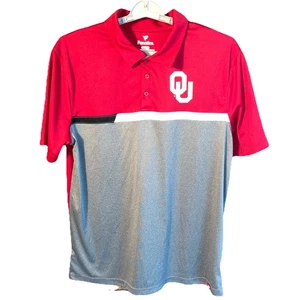 Polo uomo Oklahoma Sooners Fanatics color block - grigio cremisi/erica XL - Foto 1 di 7