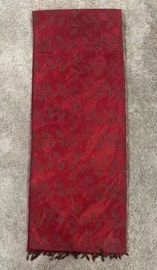 Corredor de Mesa Navidad Terciopelo Rojo Reversible Acebo Cuentas 13" X 88" - Excelente Estado - Imagen 1 de 4