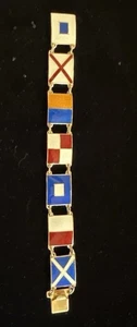 Nautical signal code flag bracelet, Orpa Norway SJ-8 - Picture 1 of 12