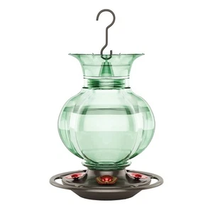 Hummingbird Feeder, Green Glass Hummingbird Feeder for Outdoors Hanging with ... - Picture 1 of 8