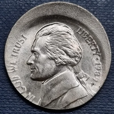 1989 P Jefferson Nickel 5c - ERROR - Off Center - Uncirculated #94516 - Image 1 of 2