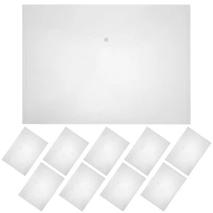 10 Pcs Transparent File Bag Document Folders Thick Organizers Work - Picture 1 of 12