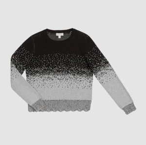 $68 Design History Girls Kids Black Ombre Metallic Crew-Neck Sweater Size S - Picture 1 of 1