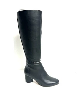 Naturalizer Womens Pauline Knee High Boot Black Leather 9.5 M Wide Calf - Picture 1 of 6