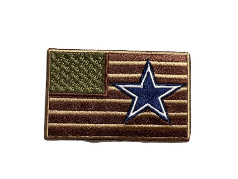 Military Combat American Flag Dallas Cowboys Football Patch sew on, embroidery Cover