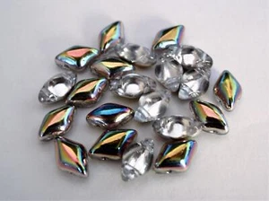 40 8x5mm Tschechisches Glas Edelstein Perlen: Kristall - Glasschiene - Bild 1 von 1