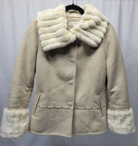Laura Petites Women's Jacket with Faux Fur Trim & Sequin Accents - Size Small - Picture 1 of 19