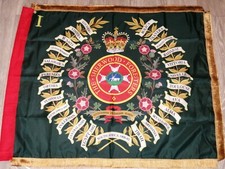 The Sherwood Foresters 1st battalion Regimental colours flag. 