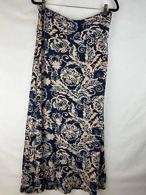 Falda Loveappella Mujer Floral Talla Extra Grande Pequeña Azul Flores Suave CB1 Foto 1 de 4