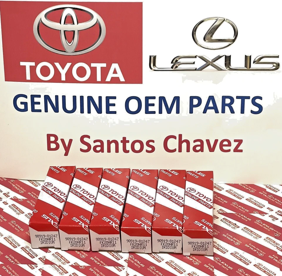 2011-16 Toyota Sienna  IRIDIUM SPARK PLUG X6 GENUINE OEM PART 90919-01247 - Image 1 of 1