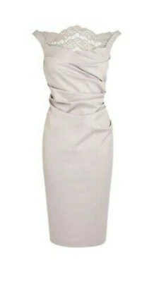 Coast Sufia Porcini Lilac Lace Dress WOMENS SIZE UK 18  REF YB - Image 1 of 4