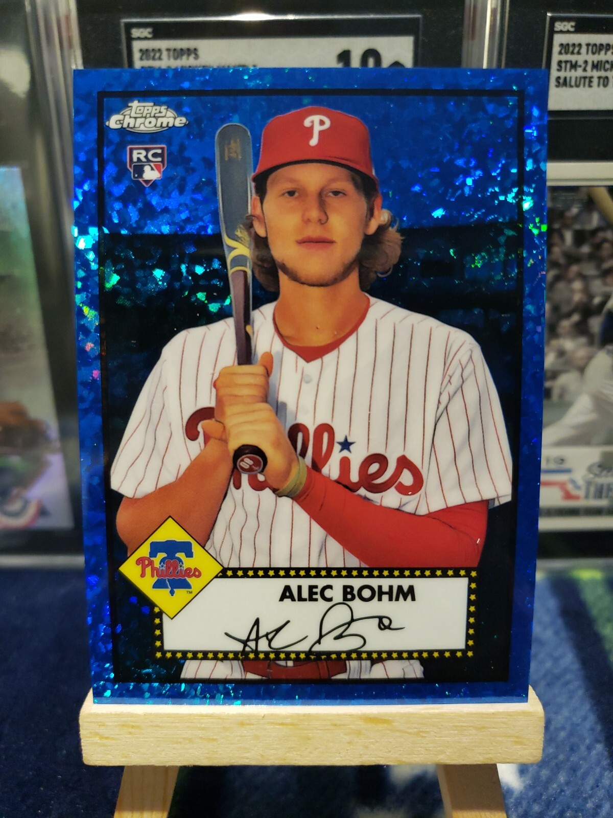 Alec Bohm #149/199 2021 Topps Chrome Platinum Anniversary Blue Mini Diamonds 