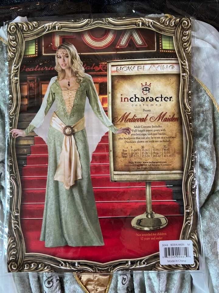 #2432 Disfraz de doncella medieval completo incharacter mediano Foto 1 de 4