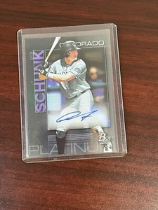 2020 Bowman Platinum Aaron Schunk Prospect Auto #TOP-66 Colorado Rockies RC