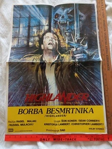 Highlander 1986 ORIGINAL 27X18 Kroatien FILMPOSTER CHRISTOPHER LAMBERT CONNERY - Bild 1 von 5