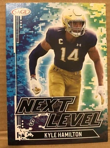 KYLE HAMILTON(NOTRE DAME)2022 SAGE BLACK NEXT LEVEL ROOKIE CARD - Picture 1 of 1