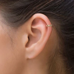 14K Gelbgold Diamantkette Helix Ohrring seltener Clicker Verschluss, Helix Schmuck - Bild 1 von 6