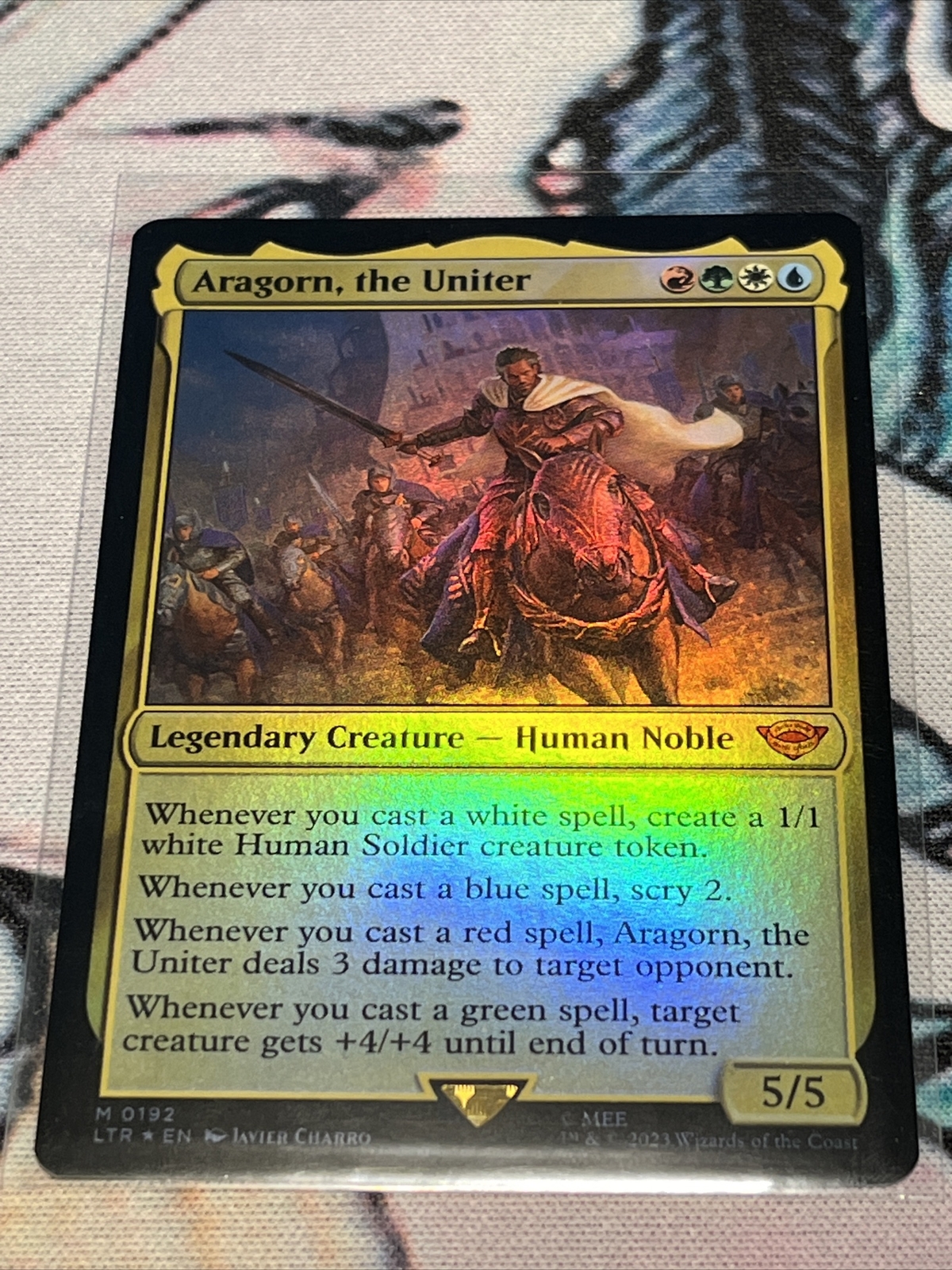MTG LTR Lord of the Rings - Aragorn, the Uniter #0192 FOIL - NM