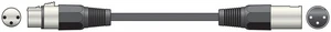 QTX 190,081 XLR Buchse auf XLR-Stecker Classic Black Mikrofonkabel 3,0 Meter New - Bild 1 von 1