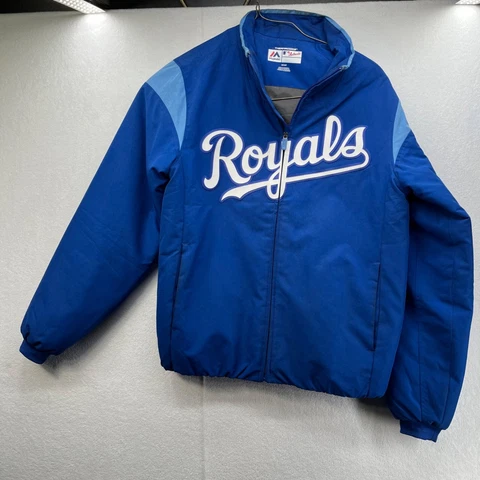 Kansas City Royals Majestic On-Field Therma Base Thermal Full-Zip Jacket - SMALL Cover