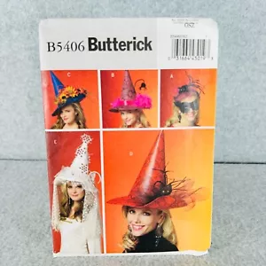 Butterick 5406 Spitzhut und Augenmaske Maskerade Hexe Kostüm Schnittmuster - Bild 1 von 6