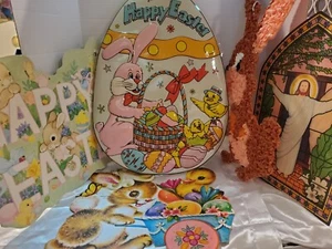 Vintage Set Osterhase Jesus Vacuform 3D Wanddeko und Plaketten & Popcorn - Bild 1 von 10