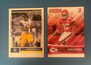 Lote de tarjetas de novato Kareem Hunt (2) Kansas City Chiefs RC S579 - Imagen 1 de 2