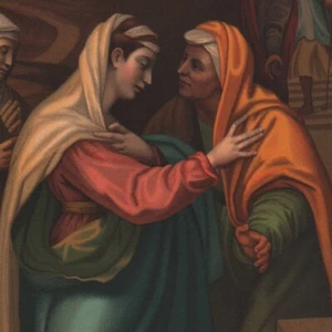 La Visitation  (Sebastiano del Piombo) - Gravure de presse 1870 - Imagen 1 de 2