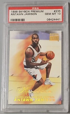 1998 Skybox Premium #235 Antawn Jamison PSA 10 Gem Mint RC Warriors Rookie HTF - Image 1 of 4