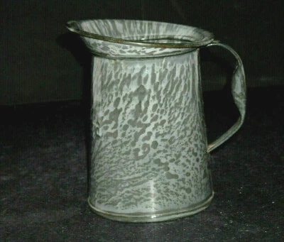 EXC. Pequeño "1 pinta Liq'd". Medida de granito gris - artículos esmaltados Foto 1 de 4