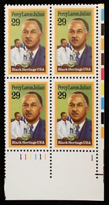 US Plate Block Stamps #2746 ~ 1993 29¢ Percy Lavon Julian Black Heritage SP2938 - Picture 1 of 1