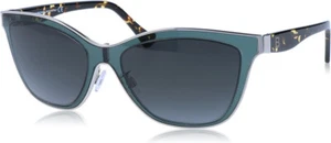 Balenciaga BA0084 95B Light Green Square Smoke Gradient 54-17-135mm Sunglasses - Picture 1 of 3