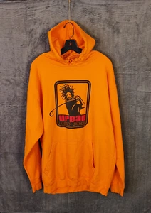Vtg Urban Golf Gear Hoodie XL Sweatshirt Orange UGGMAN Logo Graphic 90s Y2K Rare - Picture 1 of 15
