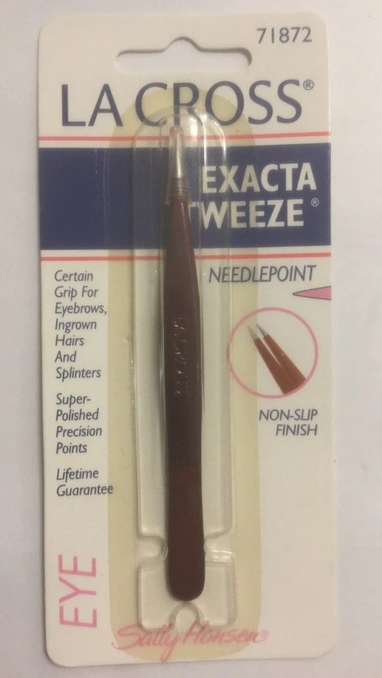 La Cross by Sally Hansen EXACTA TWEEZE NEEDLEPOINT CERTAIN GRIP Tweezers # 71872