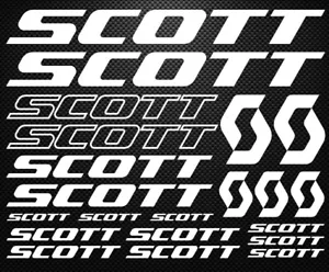 KIT 21 ADESIVI SCOTT PRESPAZIATI VINILE PER RESTOMOD STICKERS BIKE BDC MTB - Picture 1 of 1