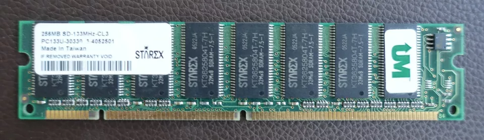 Starex 256MB SD-133HHz-CL3 PC133U-30330 3-4052501 - Image 1 of 2