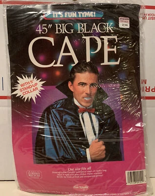 Halloween Vampiro Drácula Adulto 45" Capa con Cuello de Pie Impermeable Foto 1 de 2