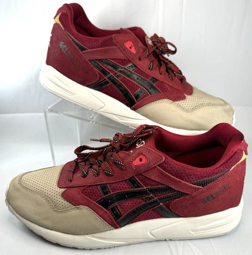 Asics Uomo Gel Saga Babbo Natale Confezione Borgogna Marrone Scuro H41VK Taglia 11