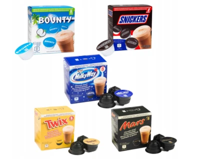NESCAFÉ NESCAFE DOLCE GUSTO CAPSULES - HOT CHOCOLATE DRINK - TWIX - MILKY WAY - MARS