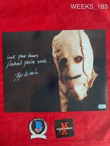 Kip Weeks autographed signed 11x14 photo The Strangers Man in the Mask Beckett - Picture 1 of 5