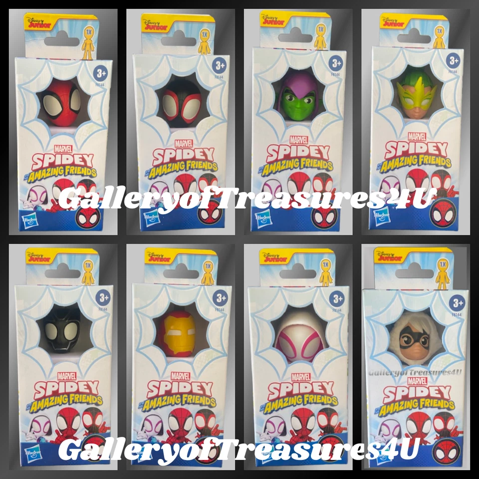 Marvel Spidey Amazing Friends Green Goblin Electro Miles Morales Black Cat 4" - Image 1 of 1