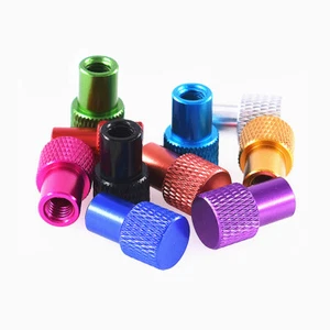 M5 KNURLED THUMB NUTS ALUMINUM ALLOY HAND GRIP KNOBS COLORS BLIND HOLE NUTS - Picture 1 of 6