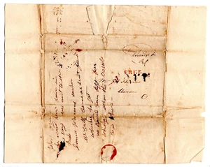 US 1823 FOLDED LETTER WASHINGTON CITY CANCEL IN BLACK TO WARREN OHIO TRANSCRIBED - Picture 1 of 3