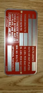 "Boeing Aircraft Co UT-6930 Etikett Metallplatte - 4"" x 2" - Bild 1 von 1