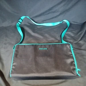 Vintage Case Logic 30 Cassette Tape Carrying Case Bag Holder Black And Blue/Teal - Picture 1 of 5