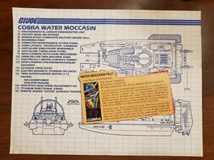 GI Joe Cobra Water Moccasin Blueprints instructions with Copperhead File Card
