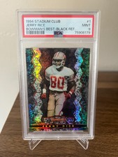 1994 Stadium Club Jerry Rice Bowman's Best Black Refractor #1 PSA 9 