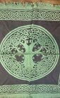 Green Celtic Tree Of Life 18"X18" Rayon Altar Cloth Wicca Pagan New