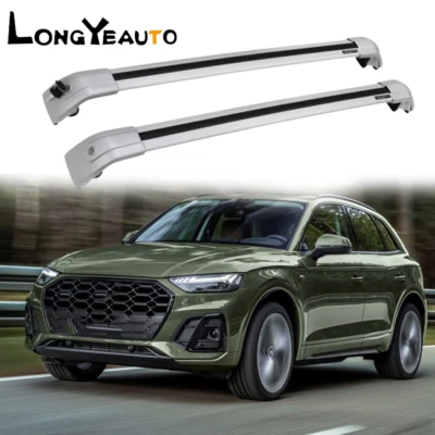 2Pcs Roof Rail Racks Cross Bar Fit for AUDI Q5 2009-2017 silver Foto 1 de 4