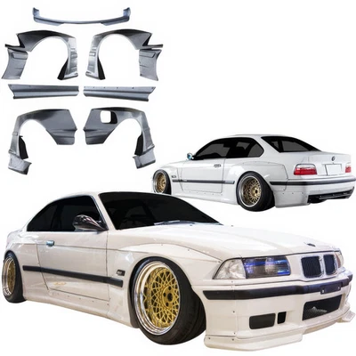 VSaero FRP TKYO Wide Body Kit 11pc 318i 325i (E36) 2dr Coupe for 3-Series BMW 9 - Image 1 of 4